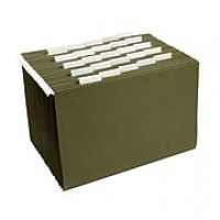 Staples® Hanging File Folders, 5-Tab, Legal, Standard Green, 25/Box (116830)